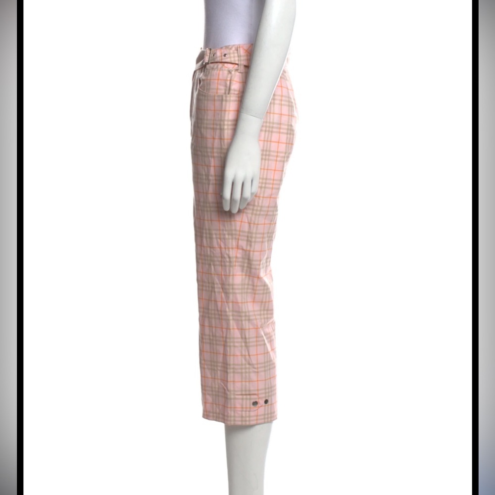 Burberry Pink Plaid Pants
